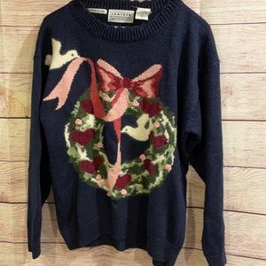 Jantzen classic vintage Christmas sweater,  doves